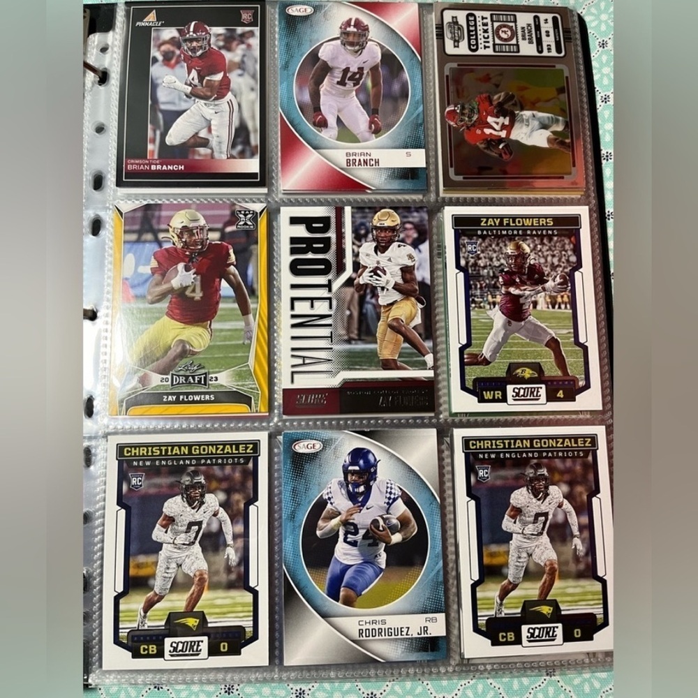 Flowers, Rodriguez & Gonzalez 
🏈“2023” NFL RC Draft Picks Cards Lot of 9